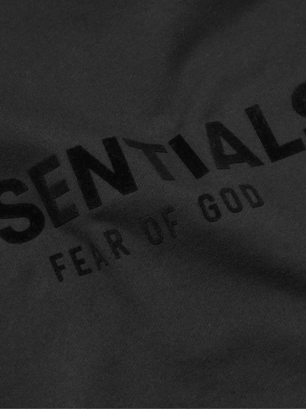 Fear of God Essentials Logo-Flocked Cotton-Blend Jersey Hooded Sweatshirt